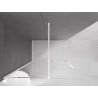 Mexen Velar Paroi de douche coulissante Walk-in 160 x 200 cm, transparent 8 mm, blanche - 871-160-000-03-20