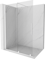 Mexen Velar paroi de douche coulissante Walk-in 140 x 200 cm, transparent 8 mm, blanc - 871-140-000-03-20