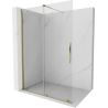 Mexen Velar paroi de douche pliante Walk-in 140 x 200 cm, transparente 8 mm, dorée - 871-140-000-03-50