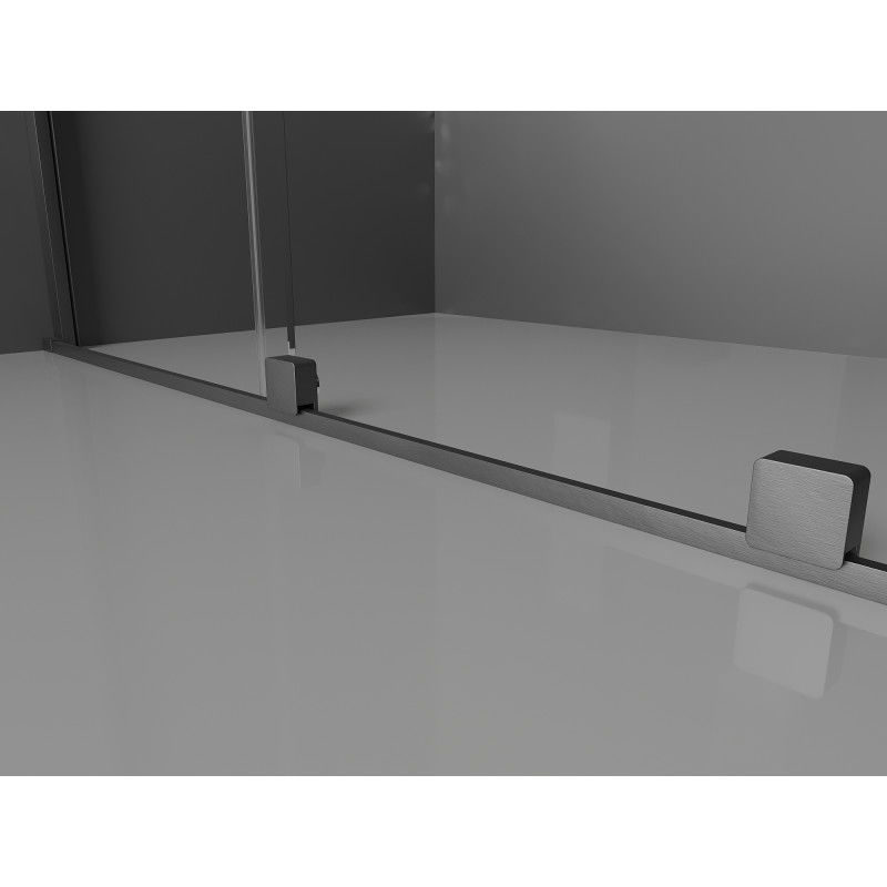 Mexen Velar paroi de douche coulissante Walk-in 120 x 200 cm, transparent 8 mm, gris canon brossé - 871-120-000-03-66