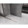 Mexen Velar paroi de douche walk-in coulissante 130 x 200 cm, transparent 8 mm, or rose - 871-130-000-03-60
