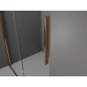 Mexen Velar paroi de douche walk-in coulissante 130 x 200 cm, transparent 8 mm, or rose - 871-130-000-03-60