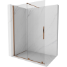 Mexen Velar paroi de douche rétractable Walk-in 140 x 200 cm, transparent 8 mm, or rose - 871-140-000-03-60