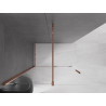 Mexen Velar Panneau de douche coulissant Walk-in 160 x 200 cm, transparent 8 mm, or rose - 871-160-000-03-60