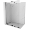 Mexen Velar cloison de douche coulissante Walk-in 160 x 200 cm, transparent 8 mm, noir - 871-160-000-03-70