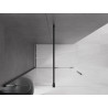 Mexen Velar paroi de douche coulissante Walk-in 160 x 200 cm, transparent 8 mm, noir - 871-160-000-03-70