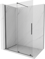 Mexen Velar paroi de douche coulissante Walk-in 130 x 200 cm, transparent 8 mm, gris canon brossé - 871-130-000-03-66
