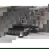 Mexen Velar paroi de douche coulissante Walk-in 140 x 200 cm, verre transparent 8 mm, gris armé brossé - 871-140-000-03-66