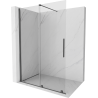 Mexen Velar paroi de douche coulissante Walk-in 150 x 200 cm, transparent 8 mm, gris pistolet brossé - 871-150-000-03-66