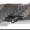 Mexen Velar paroi de douche pliable Walk-in 130 x 200 cm, verre transparent 8 mm, finition dorée brossée - 871-130-000-03-55