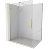 Cloison de douche coulissante Mexen Velar Walk-in 150 x 200 cm, transparent 8 mm, or brossé - 871-150-000-03-55