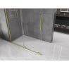 Cloison de douche coulissante Mexen Velar Walk-in 150 x 200 cm, transparent 8 mm, or brossé - 871-150-000-03-55