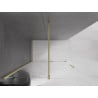 Cloison de douche coulissante Mexen Velar Walk-in 150 x 200 cm, transparent 8 mm, or brossé - 871-150-000-03-55