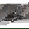 Mexen Velar paroi de douche rétractable Walk-in 140 x 200 cm, verre transparent 8 mm, laiton brossé - 871-140-000-03-65