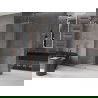 Mexen Velar paroi de douche rétractable Walk-in 140 x 200 cm, verre transparent 8 mm, laiton brossé - 871-140-000-03-65