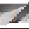 Mexen Velar paroi de douche rétractable Walk-in 140 x 200 cm, verre transparent 8 mm, laiton brossé - 871-140-000-03-65