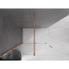 Mexen Velar Panneau de douche coulissant Walk-in 150 x 200 cm, transparent 8 mm, cuivre brossé - 871-150-000-03-65