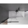 Mexen Fox paroi de douche 2 volets coulissante 85 x 150 cm, transparent, noir - 891-085-002-70-00