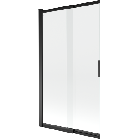 Mexen Fox paroi de baignoire 2 volets coulissants 100 x 150 cm, transparent, noir - 891-100-002-70-00