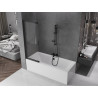 Mexen Fox pare-douche à deux volets coulissant 100 x 150 cm, transparent, noir - 891-100-002-70-00