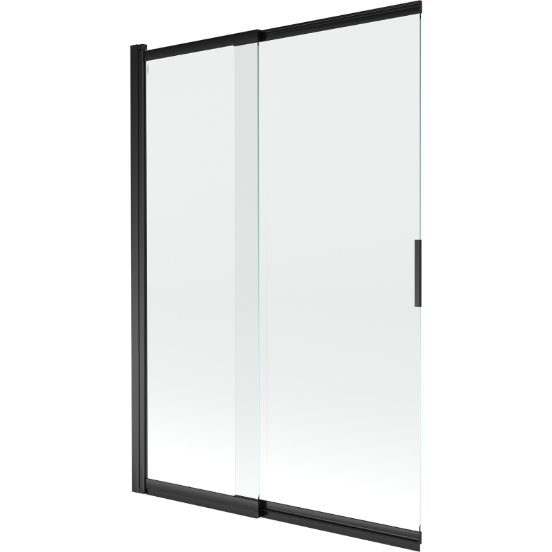 Mexen Fox paroi de douche à 2 volets coulissants 120 x 150 cm, transparent, noir - 891-120-002-70-00