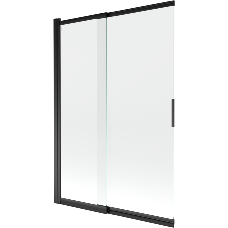 Mexen Fox paroi de douche à 2 volets coulissants 120 x 150 cm, transparent, noir - 891-120-002-70-00