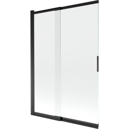 Paroi de douche coulissante 2 volets Mexen Fox 120 x 150 cm, transparent, noir - 891-120-002-70-00