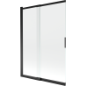 Mexen Fox paroi de douche à 2 volets coulissants 120 x 150 cm, transparent, noir - 891-120-002-70-00