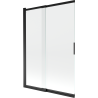 Paroi de douche coulissante 2 volets Mexen Fox 120 x 150 cm, transparent, noir - 891-120-002-70-00
