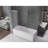 Mexen Fox pare-douche 2 volets coulissants 85 x 150 cm, givré, chrome - 891-085-002-01-30