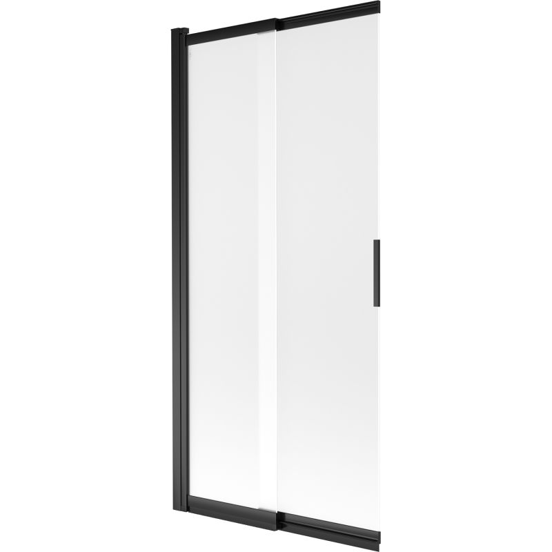 Paroi de douche Mexen Fox à 2 volets coulissants 85 x 150 cm, givrée, noire - 891-085-002-70-30