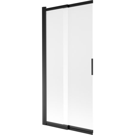 Paroi de douche Mexen Fox 2 volets coulissants 85 x 150 cm, givrée, noire - 891-085-002-70-30