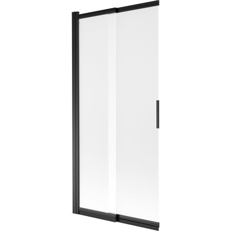 Paroi de douche Mexen Fox à 2 volets coulissants 85 x 150 cm, givrée, noire - 891-085-002-70-30