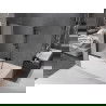 Paroi de douche Mexen Fox 2 volets coulissants 85 x 150 cm, givrée, noire - 891-085-002-70-30