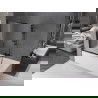 Paroi de douche Mexen Fox 2 volets coulissants 85 x 150 cm, givrée, noire - 891-085-002-70-30