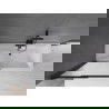 Paroi de douche Mexen Fox 2 volets coulissants 85 x 150 cm, givrée, noire - 891-085-002-70-30