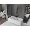 Mexen Fox paroi de douche à 2 panneaux coulissants 100 x 150 cm, transparent, noir - 891-100-002-70-00