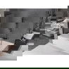 Paroi de douche Mexen Fox 2 volets coulissants 85 x 150 cm, givrée, noire - 891-085-002-70-30