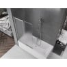 Mexen Fox paroi de douche 2 volets coulissants 100 x 150 cm, givré, chrome - 891-100-002-01-30