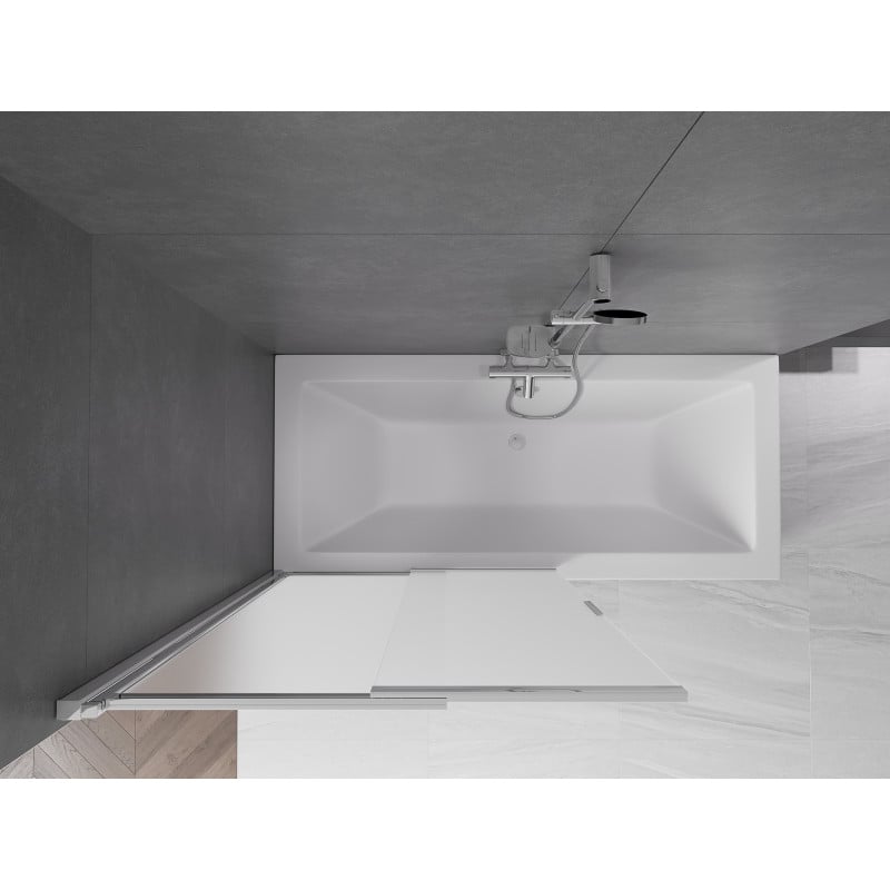 Mexen Fox paroi de douche 2 volets coulissants 100 x 150 cm, givré, chrome - 891-100-002-01-30