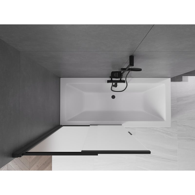 Mexen Fox paroi de douche 2 panneaux coulissants 100 x 150 cm, dépoli, noir - 891-100-002-70-30