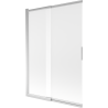 Mexen Fox paroi de baignoire 2 volets coulissante 120 x 150 cm, dépoli, chromé - 891-120-002-01-30