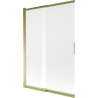 Pare-douche 2 volets coulissants Mexen Fox 120 x 150 cm, givre, doré - 891-120-002-50-30