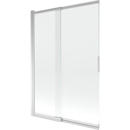 Mexen Fox paroi de baignoire 2 volets coulissants 120 x 150 cm, transparent, chrome - 891-120-002-01-00