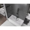 Mexen Fox paroi de douche à 2 volets coulissants 120 x 150 cm, transparent, noir - 891-120-002-70-00