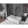 Mexen Fox paroi de douche à 2 volets coulissants 120 x 150 cm, transparent, noir - 891-120-002-70-00