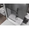 Paroi de douche Mexen Fox à 2 volets coulissants 120 x 150 cm, givrée, noire - 891-120-002-70-30