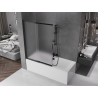 Mexen Fox paroi de baignoire coulissante à 2 volets 120 x 150 cm, givre, noir - 891-120-002-70-30