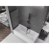 Mexen Fox paroi de baignoire coulissante à 2 volets 120 x 150 cm, givre, noir - 891-120-002-70-30