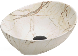 Mexen Elza lavabo de comptoir 40 x 33 cm, Pierre beige - 21014095